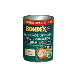 Huile Mobilier Bois Haute Protection Couleur: Incolore - Conditionnement: 1.2L - Bondex