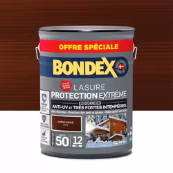 La Lasure BONDEX Protection Extrême 12 ans protège et décore tous les bois neufs ou anciens jusqu'à 12 ans. Cette lasure bois ...
