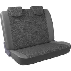 DBS - Housse de siège - Utilitaire - Simili Cuir - Banquette 2 places - Gris - Universelles - Lavable