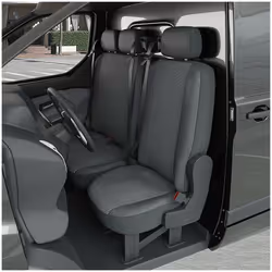 Ces Housses de sièges sont réalisées sur mesure pour votre FORD Transit Custom (De 09/2014 à 04/2019) 1 siège + banquette, NE ...