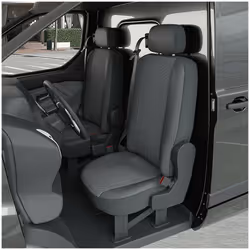 Ces Housses de sièges sont réalisées sur mesure pour votre PEUGEOT Expert et CITROËN Jumpy (Dès 09/2016) 2 sièges. Elles s'ad ...