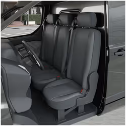 Fabriqué sur-mesure pour RENAULT Master / OPEL Movano (Dès 05/2010) 3 sièges 3 housses DOSSIERS + 3 housses ASSISES + 2 houss ...