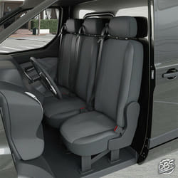 DBS - Housse de siège Auto / Utilitaire - Sur Mesure pour peugeot Partner / citroen Berlingo / opel Combo (Dès 09/2018) 3 sièges