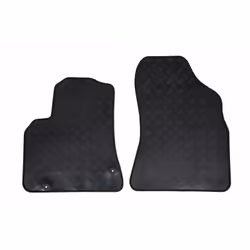 2 pièces : 2 tapis pour l'avant Caoutchouc noir Contour : Ganse en textile noire Système breveté AUTOGRIP Antidérapant sous l ...