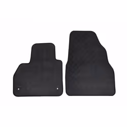 2 pièces : 2 tapis pour l'avant Caoutchouc noir Contour : Ganse en textile noire Système breveté AUTOGRIP Antidérapant sous l ...