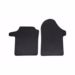 2 pièces : 2 tapis pour l'avant Caoutchouc noir Contour : Ganse en textile noire Système breveté AUTOGRIP Antidérapant sous l ...