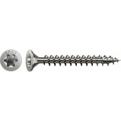 SPAX Vis acier inoxydable, 4,5 x 30 mm, 200 unités, Filetage total, Tête fraisée, T-STAR plus T20, 4CUT, Acier inoxydable inoxydable A2 - 1197000450303