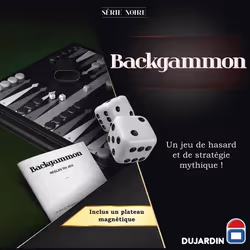 Dujardin Série Noire Serie Noire Backgammon, Cube (6 faces), Enfant, unisexe, 7 an(s), 30 min, Chine