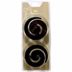 Embrasses pour rideaux pinces à rideaux modèle Spirale couleur noire 2 pièces