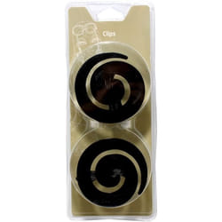Embrasses pour rideaux pinces à rideaux modèle Spirale couleur noire 2 pièces
