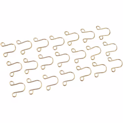 Crochets Lyres Dorés - Lot de 28 (Marque non précisée) Ce lot de 28 crochets lyres dorés est idéal pour une multitude d'utili ...