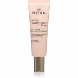 La base illuminatrice et lissante 5 en 1 Nuxe Crème Prodigieuse Boost couvre très rapidement les marques laissées s ...