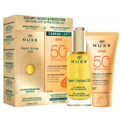 Nuxe Super Serum [10] 30 ml + Sun Crème Solaire Fondante Visage SPF50 50 ml Offerte