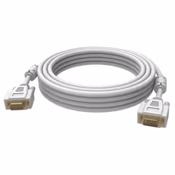 Vision 2x VGA 15-pin D-Sub, 5m, 5 m, VGA (D-Sub), VGA (D-Sub), Mâle, Mâle, Blanc