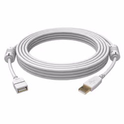 Vision USB 2.0, 2m, 2 m, USB A, USB A, USB 2.0, Mâle/Femelle, Blanc