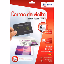Avery C32015-5, Jet d'encre, Papier, Blanc, Mat, 260 g/m², 85 mm