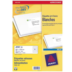 Avery J8162-25 étiquette d'adresse Blanc