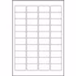 Avery White Mini Label - Inkjet - J8654, Blanc, 25 feuilles, 45.7 x 25.4 mm