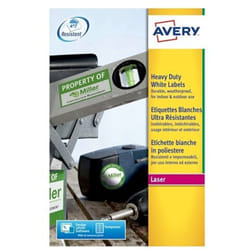 Avery - Etiquettes ultra résistantes 63,5 x 33,9 mm L4773-20 - blanches - Pochette de 480