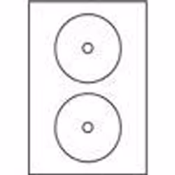 Avery White Full Face CD/DVD Label - Inkjet - J8676, Blanc, Jet d'encre, 12 feuilles