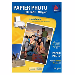Papier photo AVERY 40 Photos brillantes A4 180g