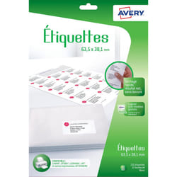 Avery J8160-12 étiquette auto-collante Rectangle aux angles arrondis Permanent Blanc 252 pièce(s)