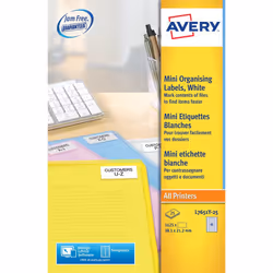 Avery White Mini Label - Laser - L7651 Jaune