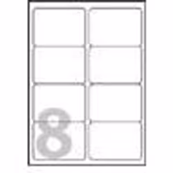 Avery Clear Address Label - Inkjet - J8565, Transparent, 99.1 x 67.7 mm, 25 feuilles