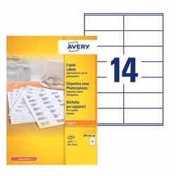 Avery DP143-100 étiquette à imprimer Blanc Imprimante d'étiquette adhésive
