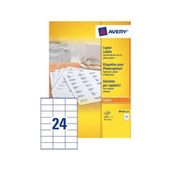 Avery Etiquettes copieurs, blanc, 70,0 x 36,0 mm, Adhésif permanent