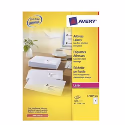 Avery L7160-250 étiquette d'adresse Blanc Etiquette auto-adhésive