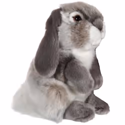 Peluche Gipsy Lapin 18 cm Gris