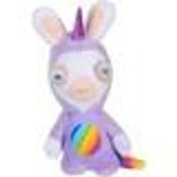 LAPINS CRETINS Peluche Licorne Lapicorne Sonore Mauve - 18 cm