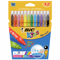 BIC Kid Couleur, 0,8 mm, Multicolore, 2,8 mm, 12 pièce(s)