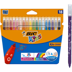 BIC 937508, Moyen, 18 couleurs, Couleurs assorties, 2,8 mm, 0,8 mm, Couleurs assorties