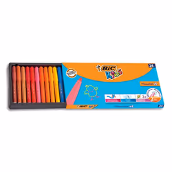 BIC 8290053, 24 couleurs, Couleurs assorties, Pointe ogive, Multicolore, Rond, 24 pièce(s)