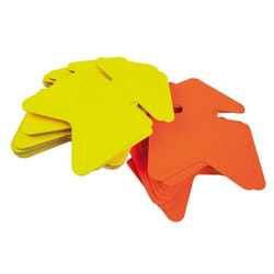 Etiquette forme flèche fluo 32x48