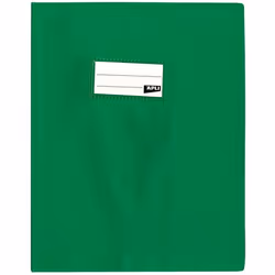 Protège-cahier PVC - APLI - 17x22cm - Vert - Grain cuir - Conforme REACH