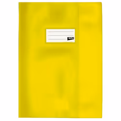 Protège-cahier PVC - APLI - Jaune Opaque - 19/100ème - 24 x 32 cm - Mixte