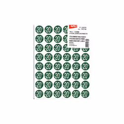 APLI 101734, Vert, Amovible, 2,4 cm, 4 feuilles, 10 pièce(s)