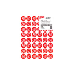 APLI 101737 étiquette auto-collante Amovible Rouge