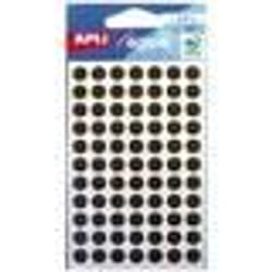 Disques adhésifs - AGIPA - 111837 - Diamètre 8 mm - Sachet de 462 - Couleur Noir