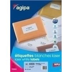 Agipa White Laser 100 A4 210 x 148,5 étiquette auto-collante Blanc 200 pièce(s)