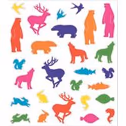 Agipa Maxi Coloured Playshape Lables, Bleu, Violet, 210 mm, 240 mm, 54 pièce(s), 2 feuilles