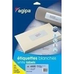 Agipa White Multipurpose 20 A4 199,6 x 144,5 étiquette auto-collante Blanc 40 pièce(s)