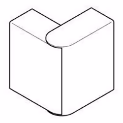 Angle exterieur - PLANET-WATTOHM - PW 130x50 - PVC - Blanc - variable 60 a 120