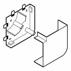 Angle plat PW 160x50 pour goulotte LOGIX 680370 - PLANET-WATTOHM - PVC - Blanc - Intérieur