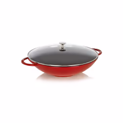 Staub 40511-345-0, Rond, Wok/Poêle à frire, Rouge, Métal, 4,4 L, 300 mm