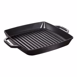 Staub 40511-683-0, Rectangulaire, Poêle grill, Noir, émail, Fonte, France