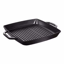 Staub 40511-783-0, Carré, Poêle grill, Noir, émail, Fonte, France
